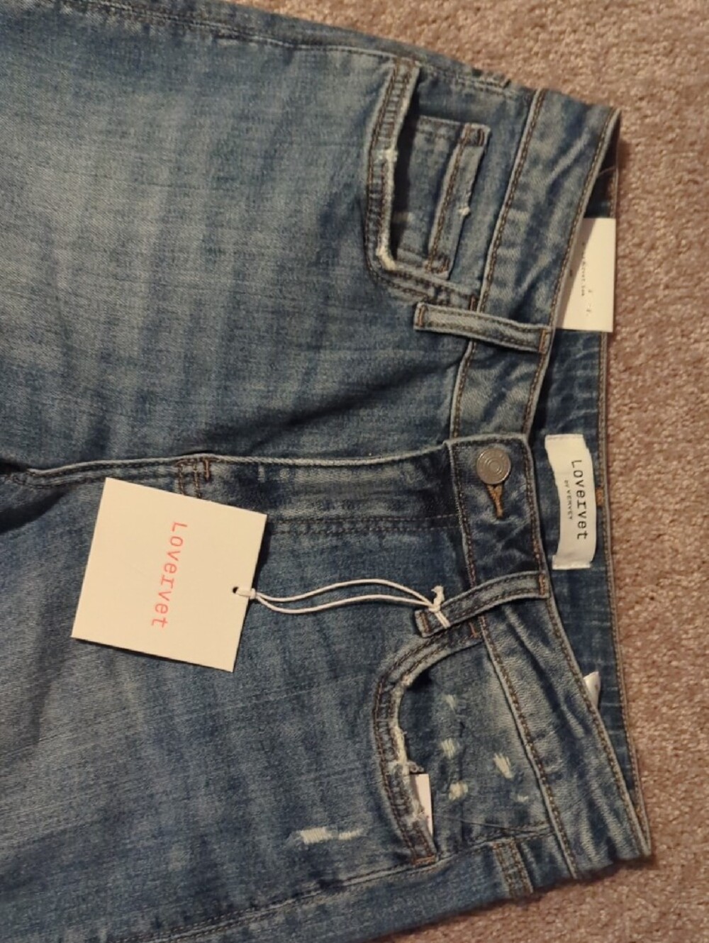 Lovetvet Blue Distressed Boyfriend Jeans - Picture 2 of 5